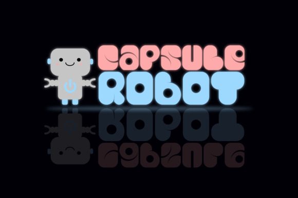 Capsule Robot: A Display Font for Friendly Editorial Impact