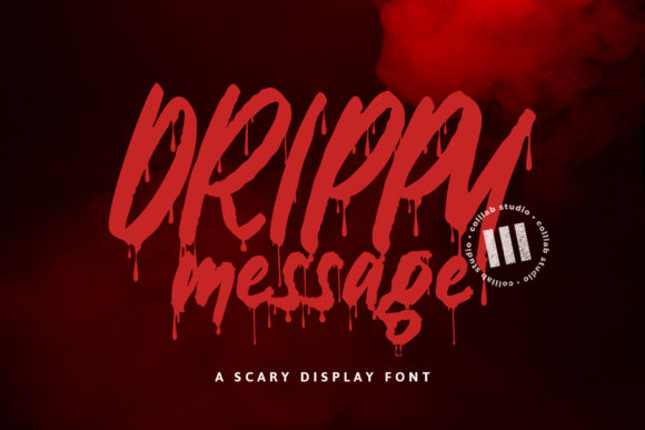Drippy Message Font for Your Handmade Halloween Creations