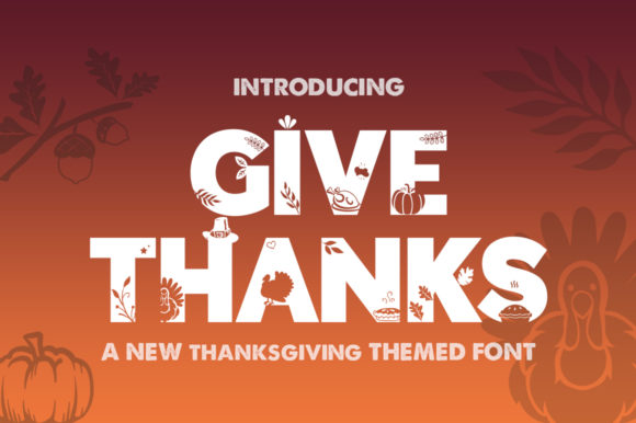 The Give Thanks Silhouette Font in a Real Marketing Campaign